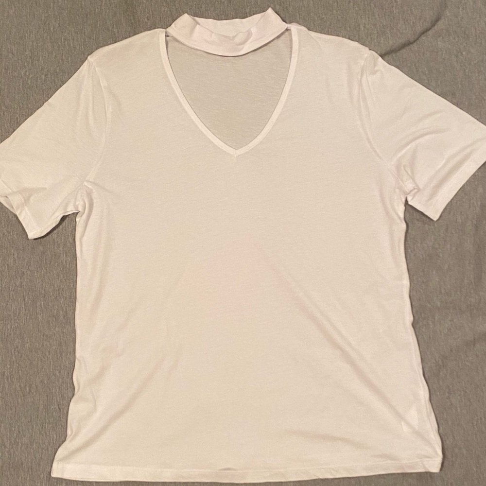 White Scoop Neck Shirt